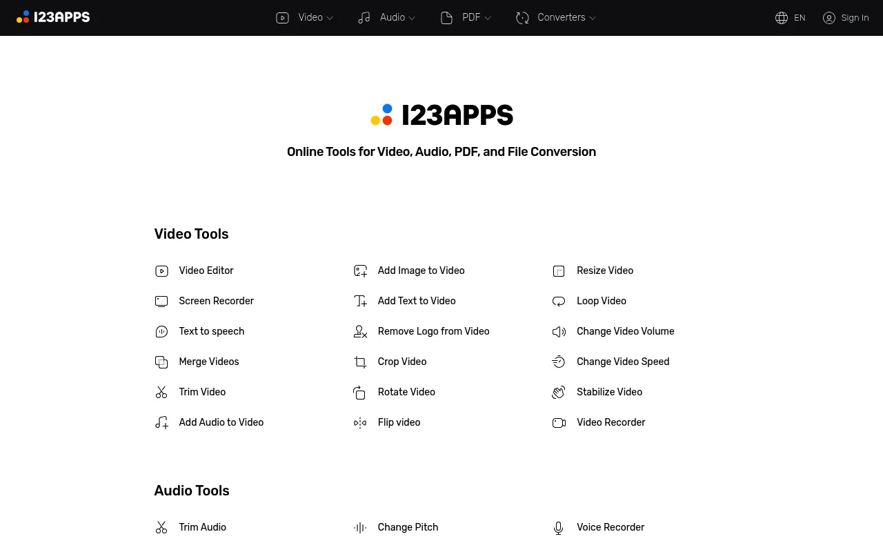 123apps screenshot