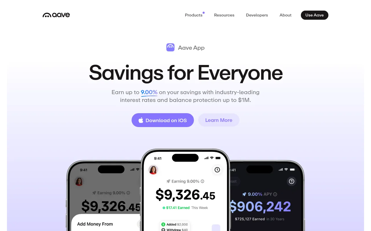 Aave screenshot