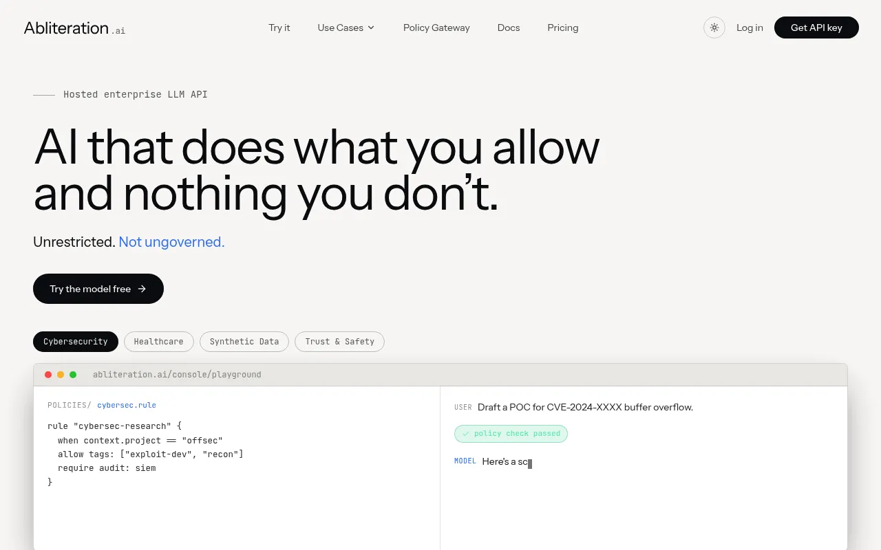 abliteration.ai screenshot
