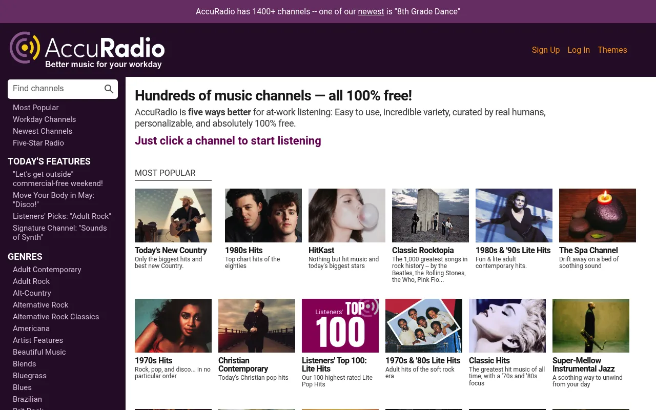 AccuRadio screenshot