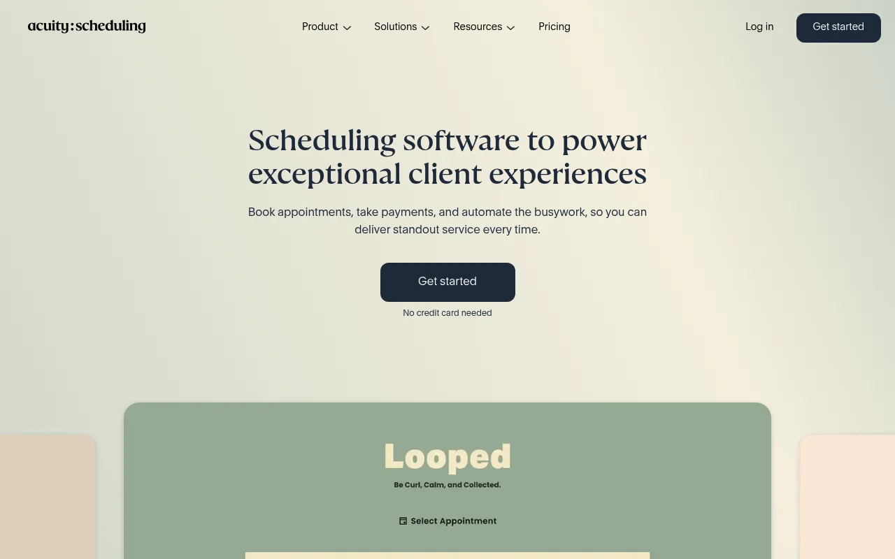 Acuity Scheduling screenshot