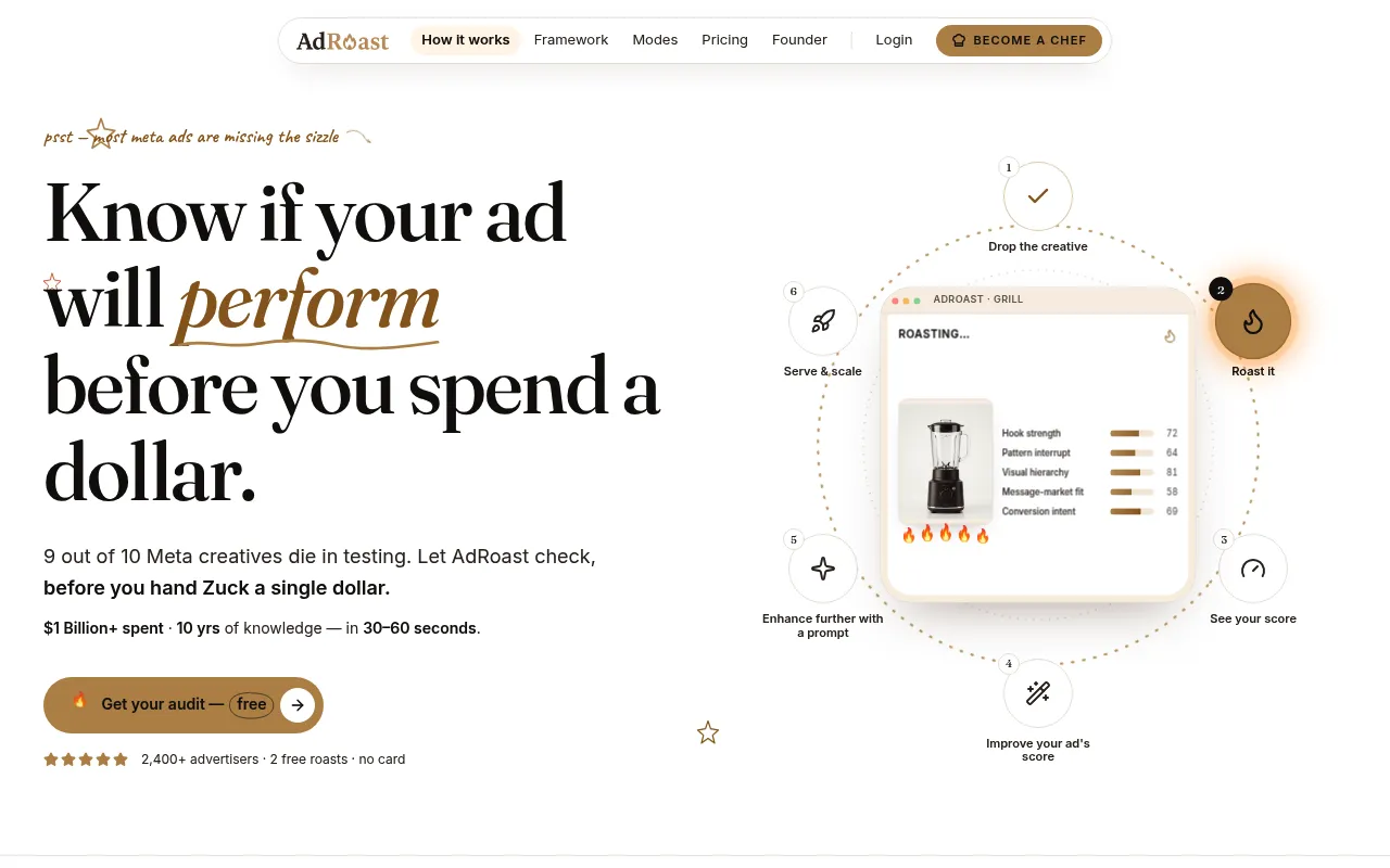 AdRoast screenshot