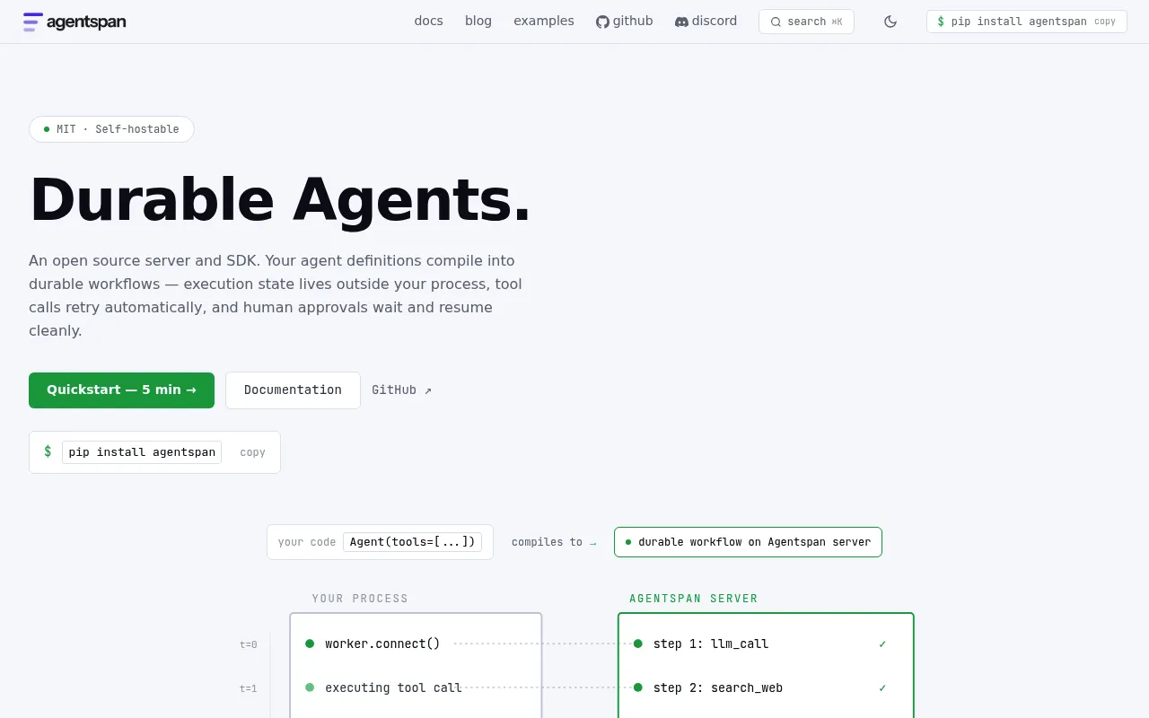 Agentspan screenshot