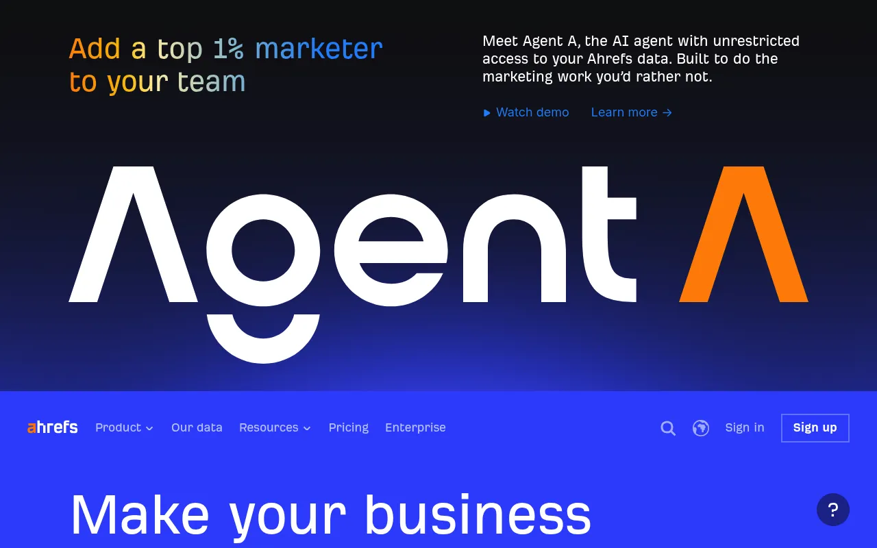 Ahrefs screenshot