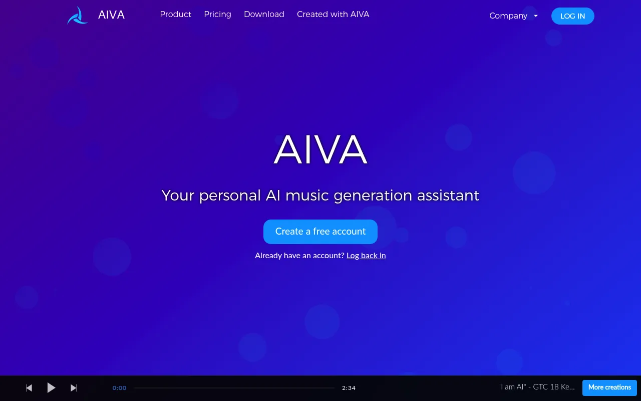 AIVA screenshot