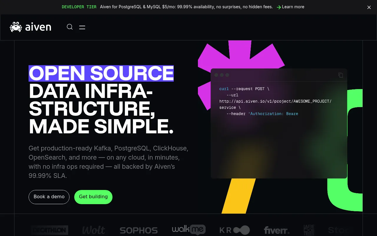 Aiven screenshot