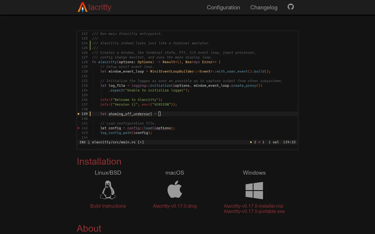Alacritty screenshot
