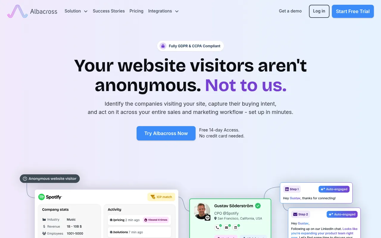 Albacross screenshot