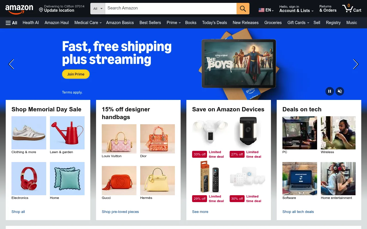 Amazon screenshot
