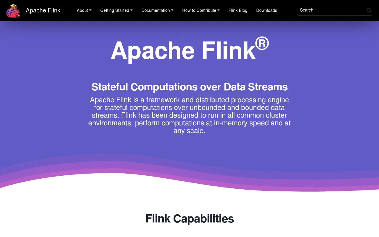 Apache Flink screenshot