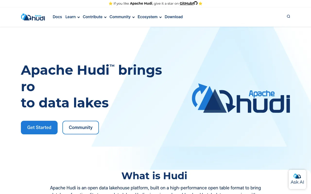 Apache Hudi screenshot