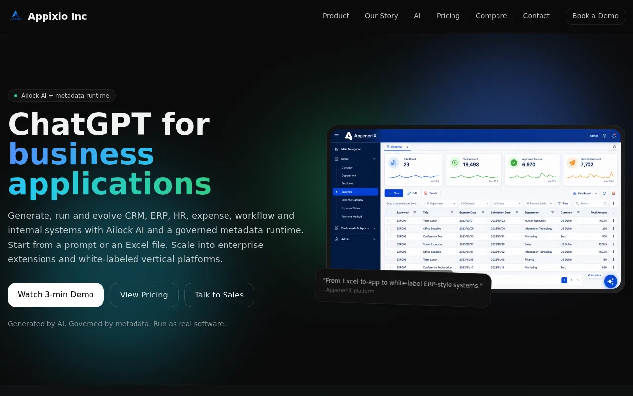 AppeneriX screenshot