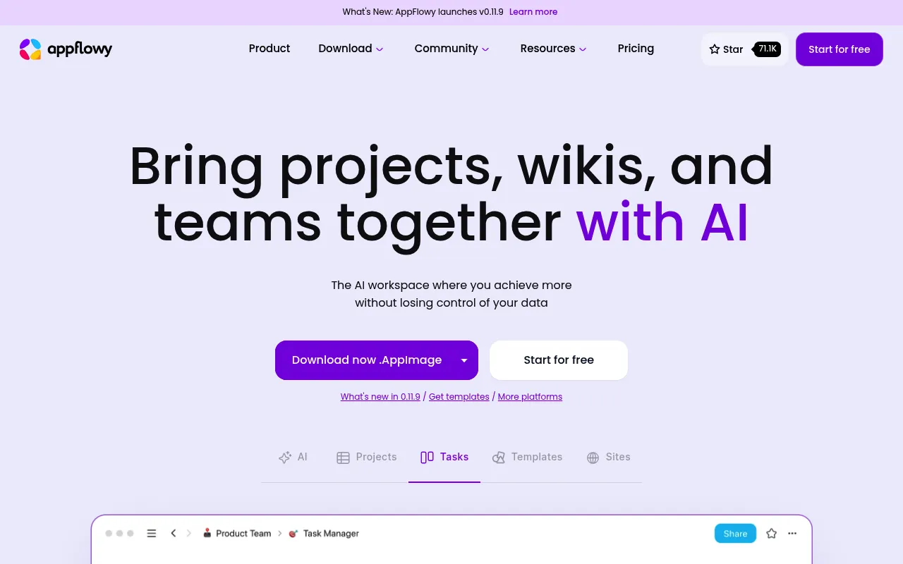 AppFlowy screenshot