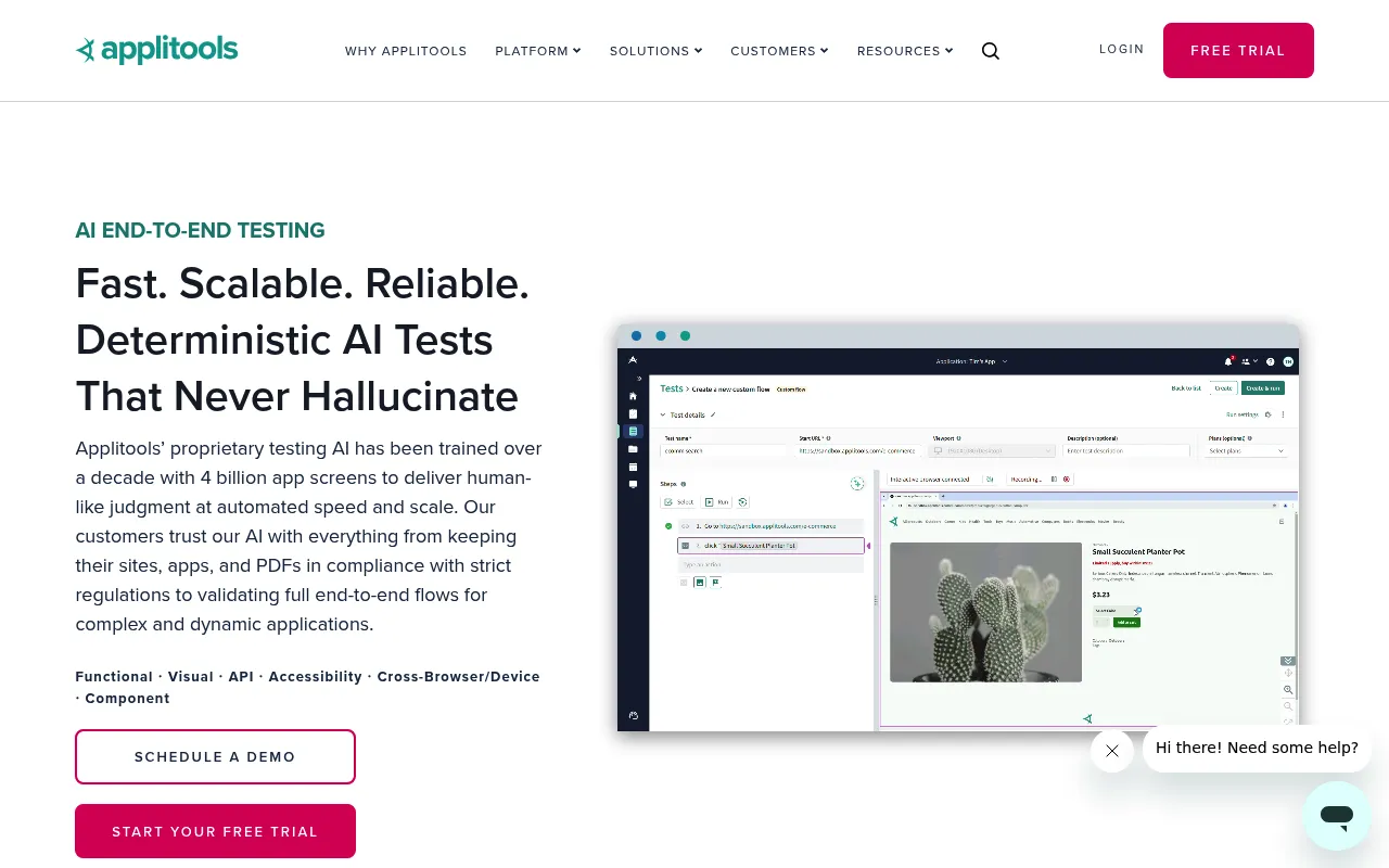 Applitools screenshot