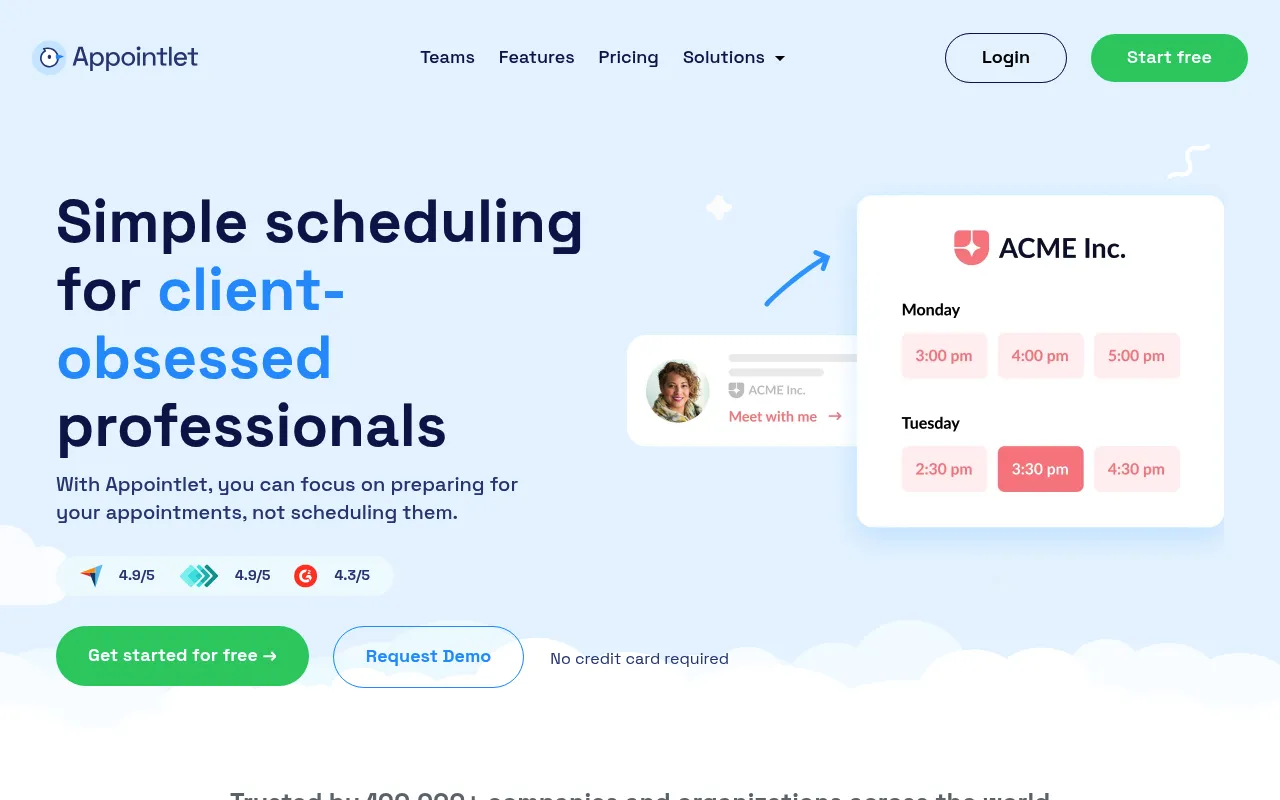Appointlet screenshot