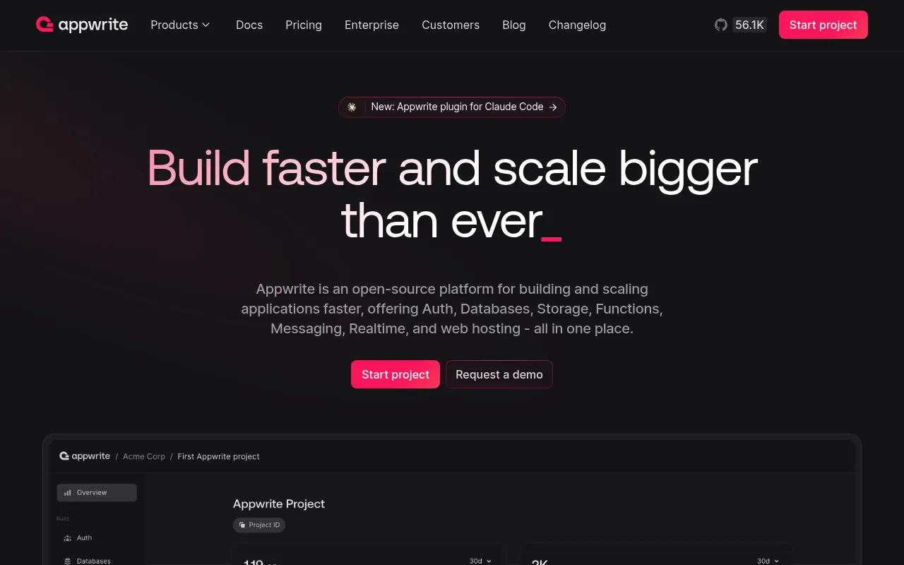Appwrite screenshot