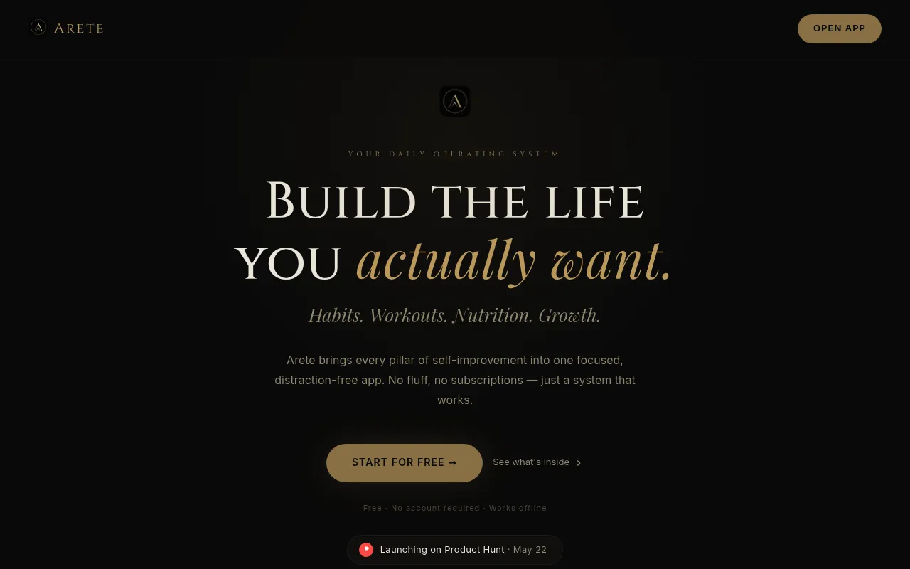 Arete screenshot
