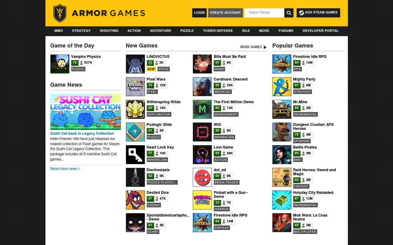 Armor Games screenshot