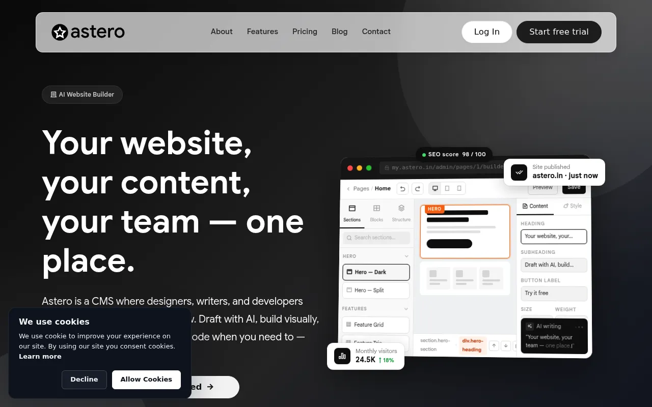 Astero screenshot