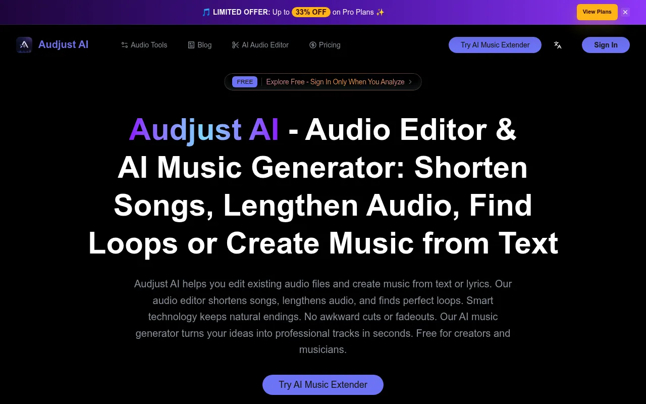 Audjust AI screenshot