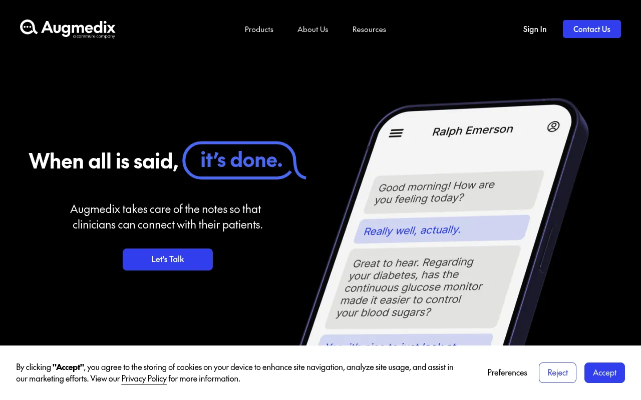 Augmedix screenshot