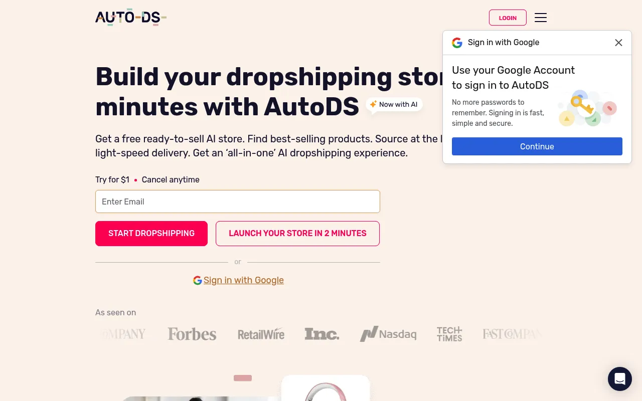 AutoDS screenshot