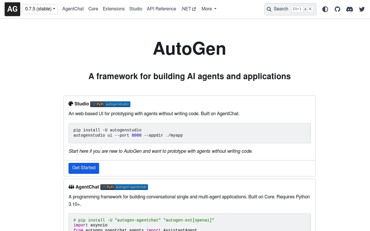 AutoGen screenshot