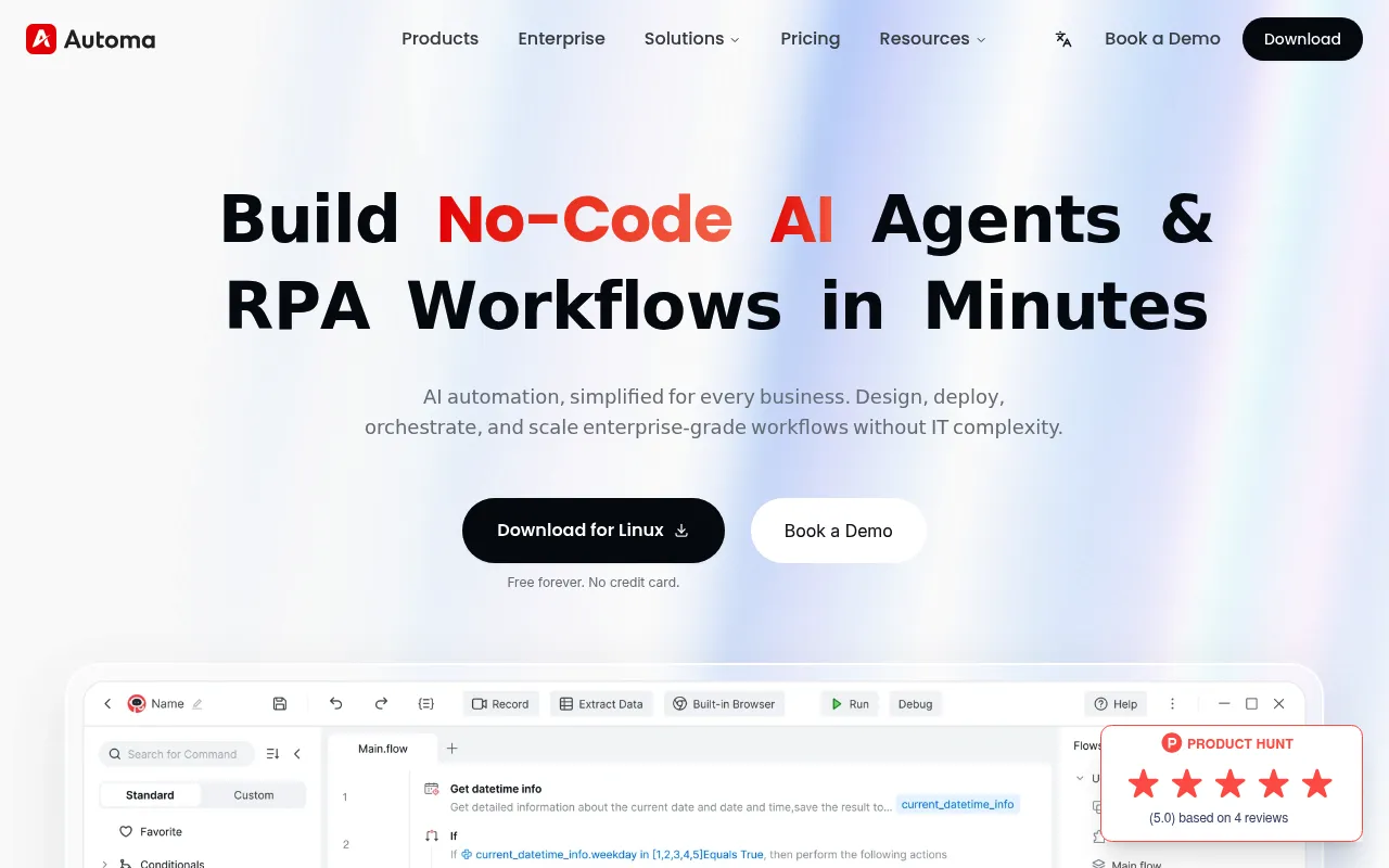 Automa screenshot