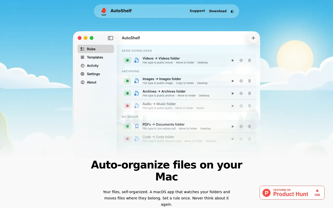AutoShelf screenshot