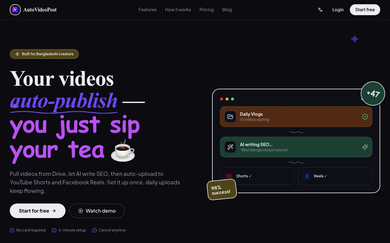 AutoVideoPost screenshot