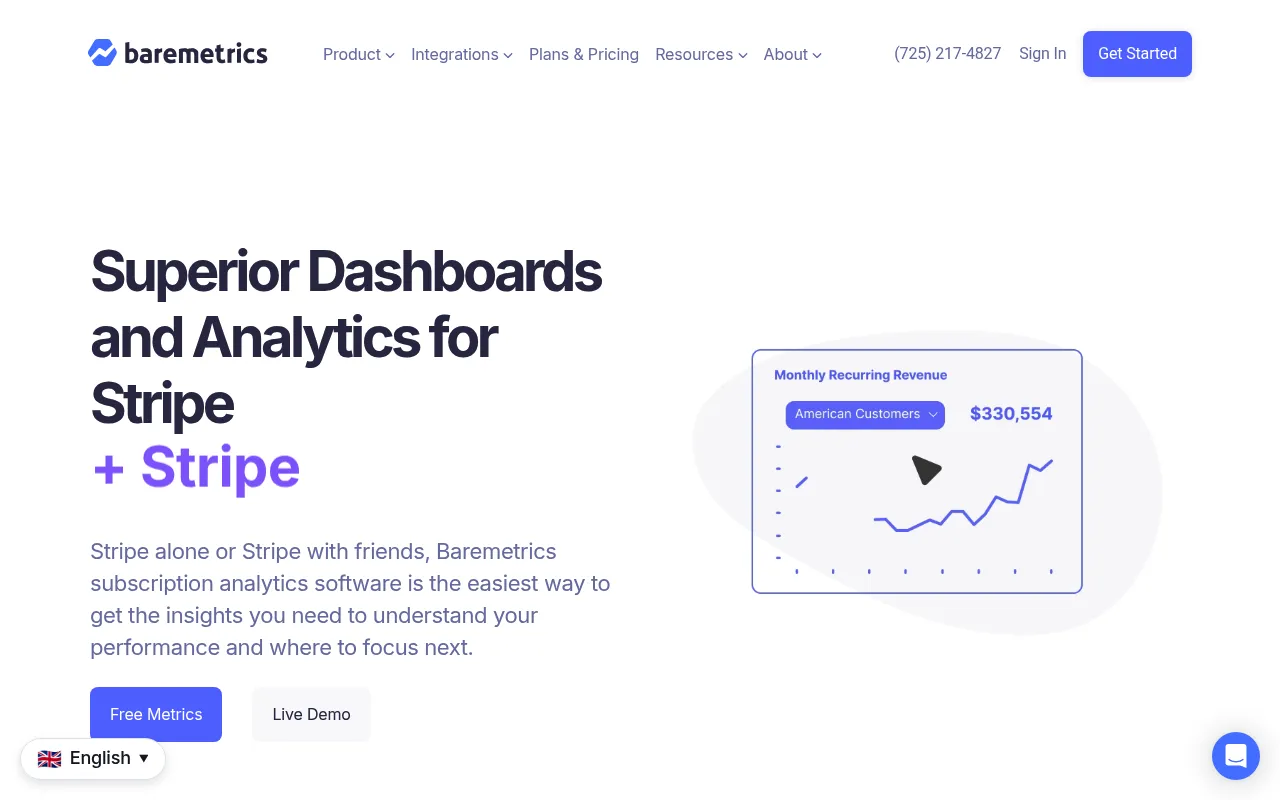 Baremetrics screenshot