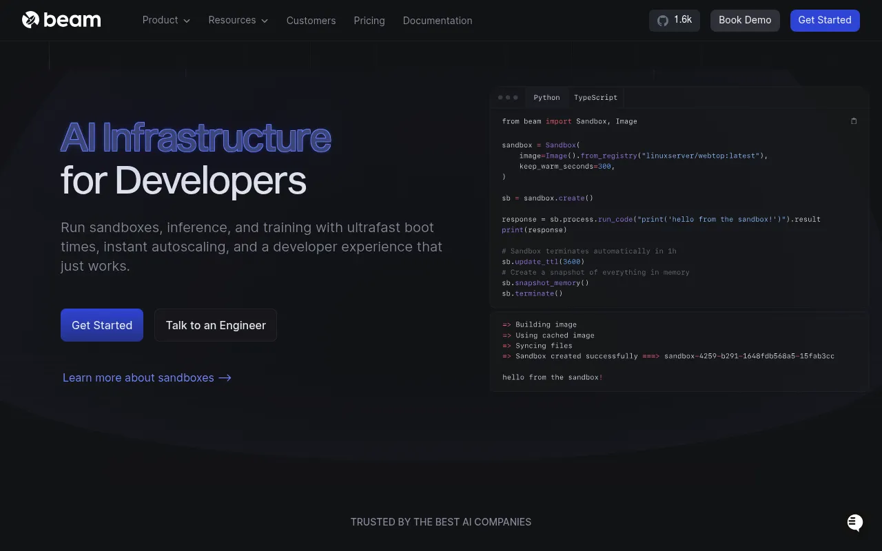 Beam screenshot