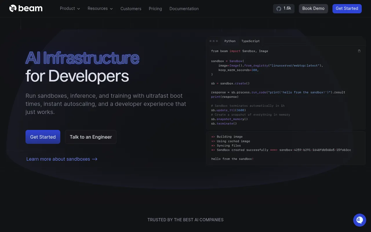 Beam screenshot