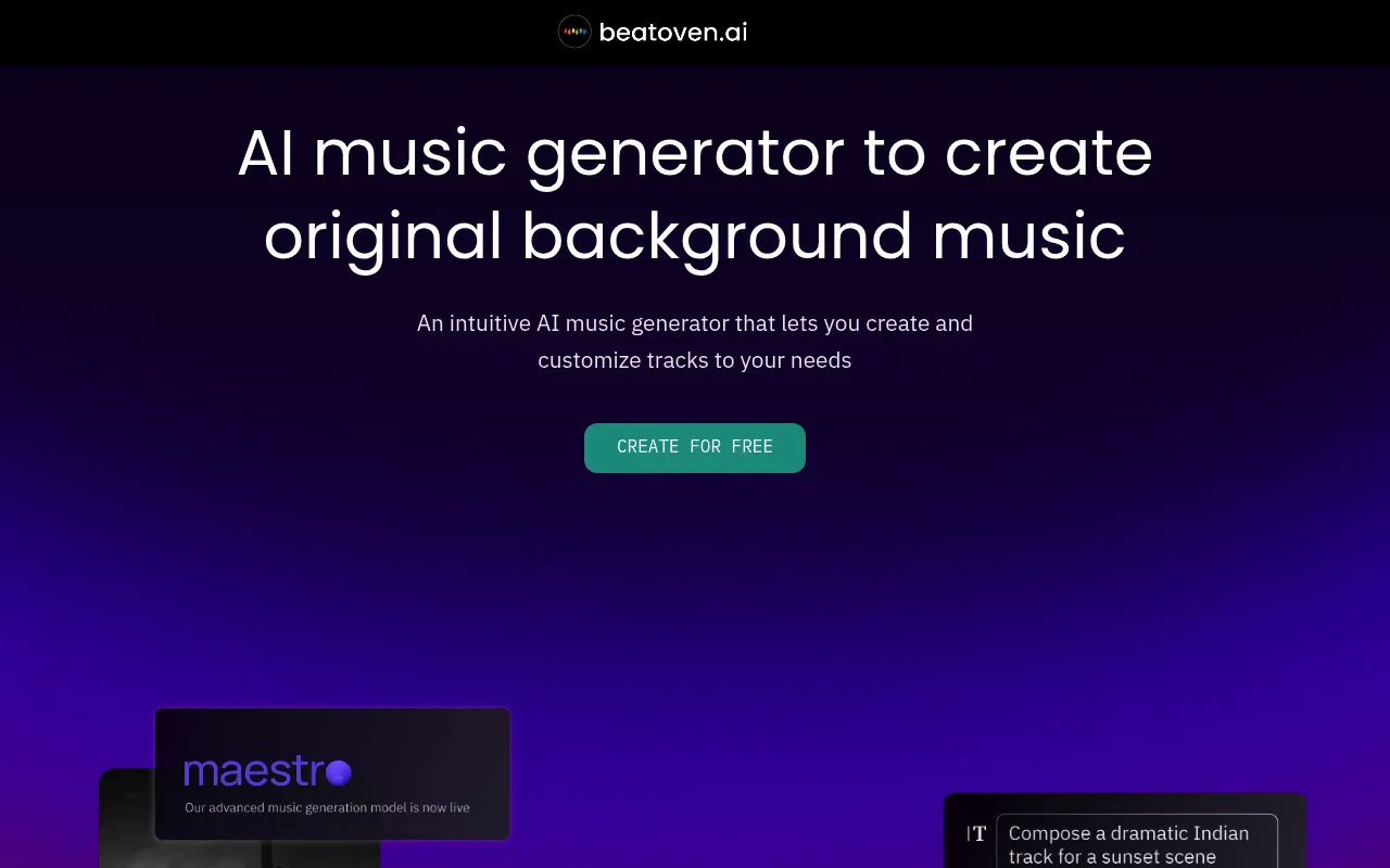 Beatoven.ai screenshot