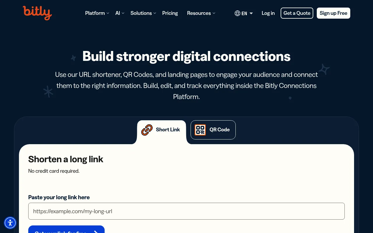 Bitly screenshot