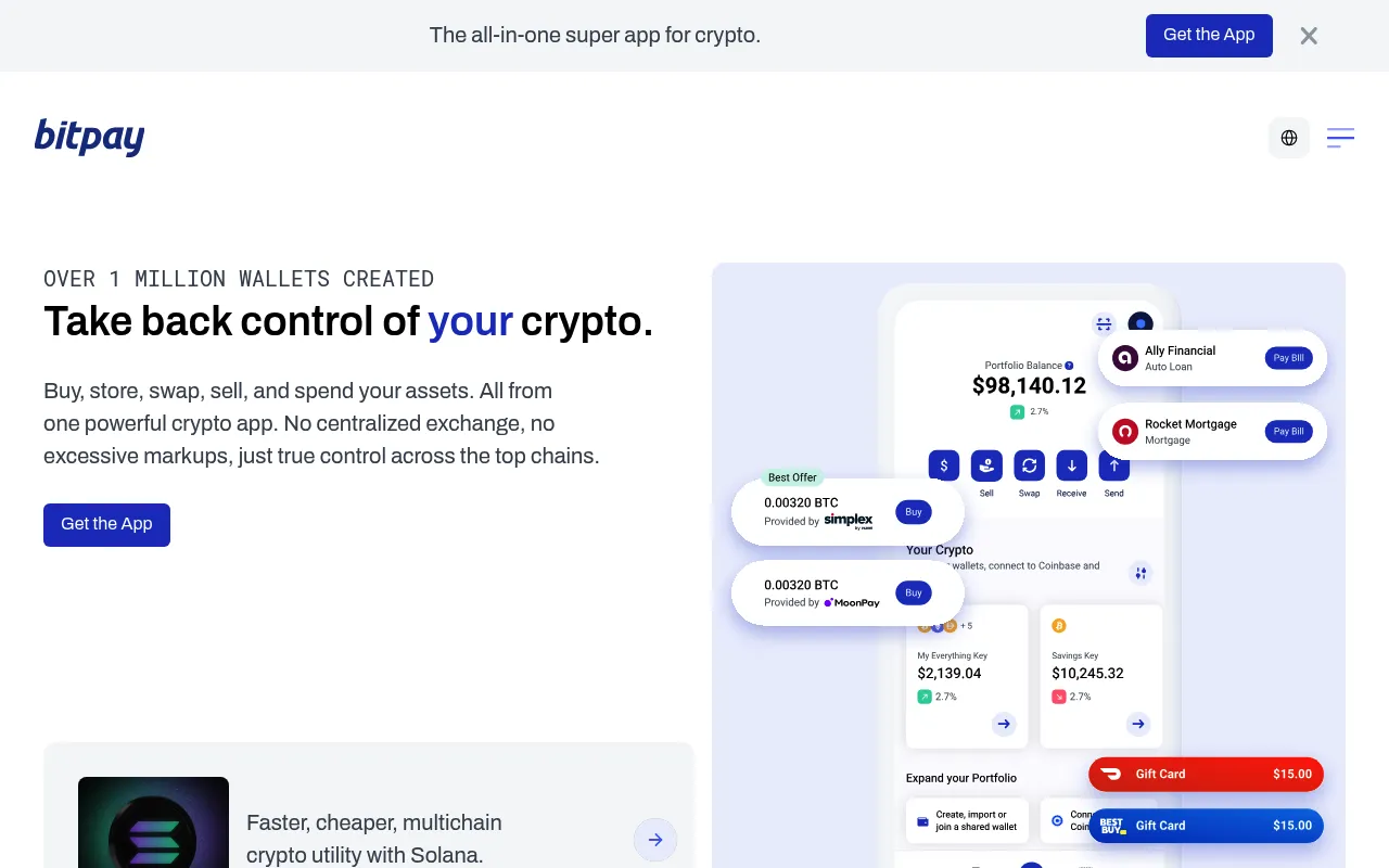BitPay screenshot