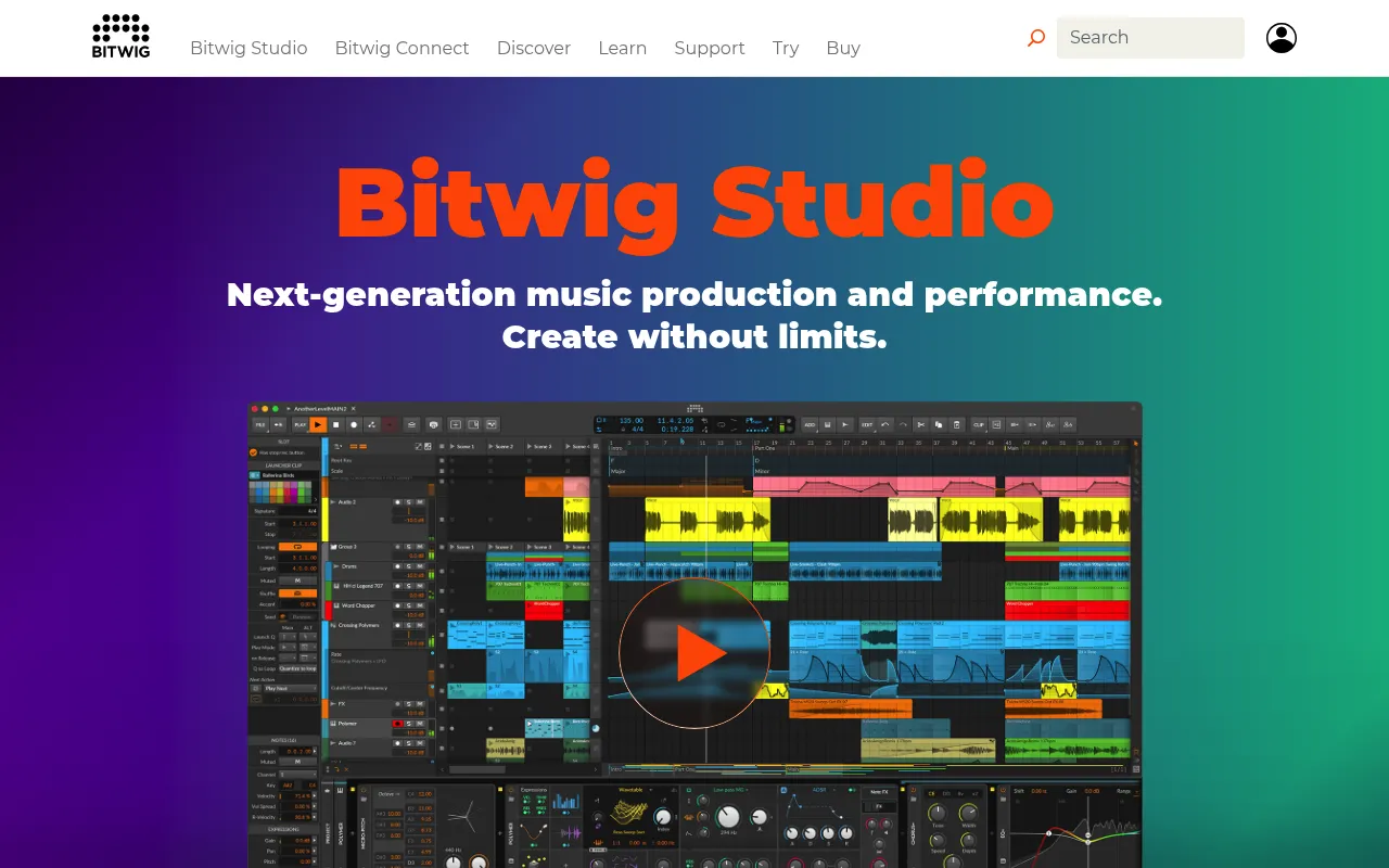 Bitwig Studio screenshot