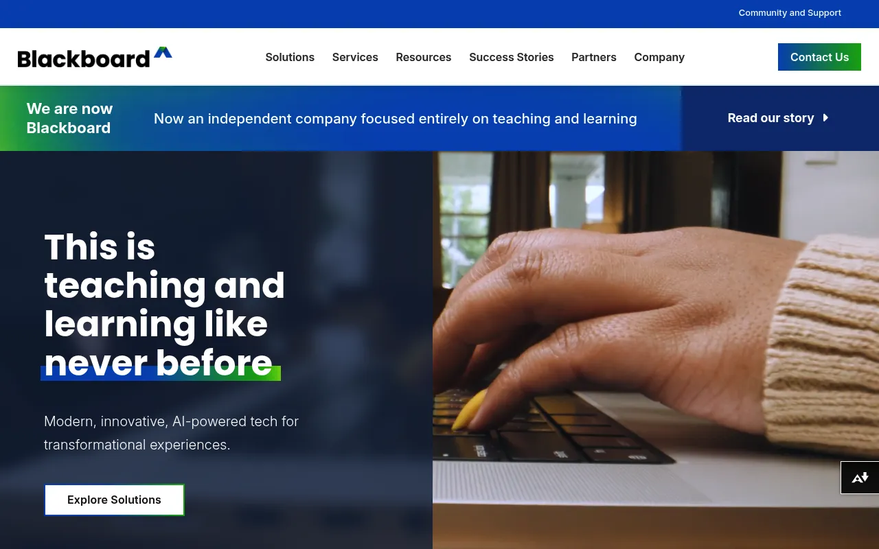 Blackboard screenshot