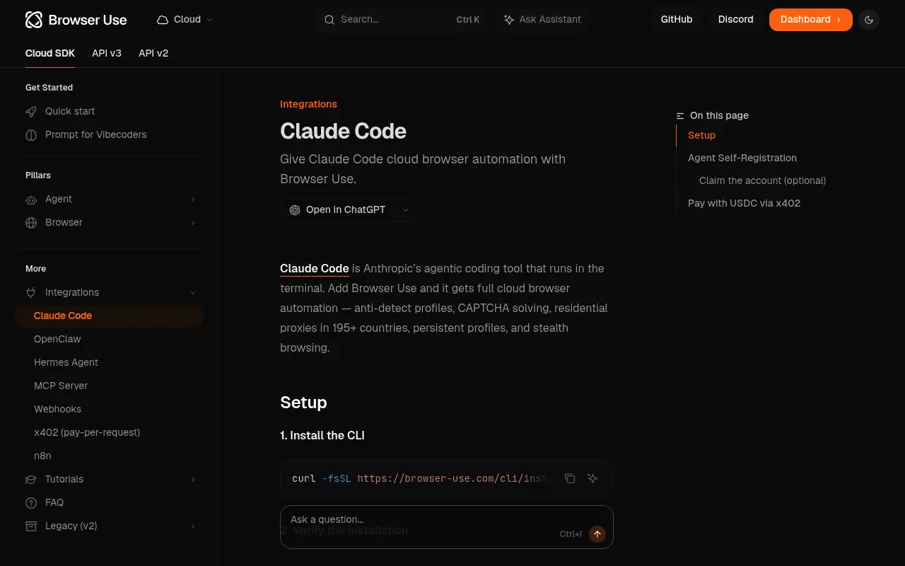 Browser Use screenshot