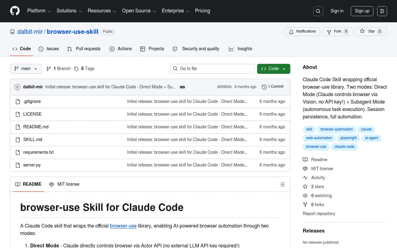 browser-use-skill screenshot