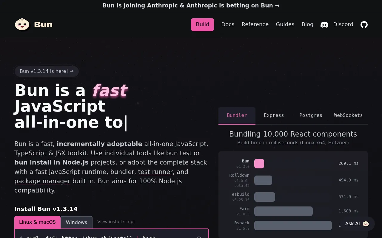 Bun screenshot