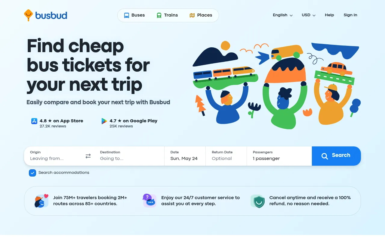 Busbud screenshot