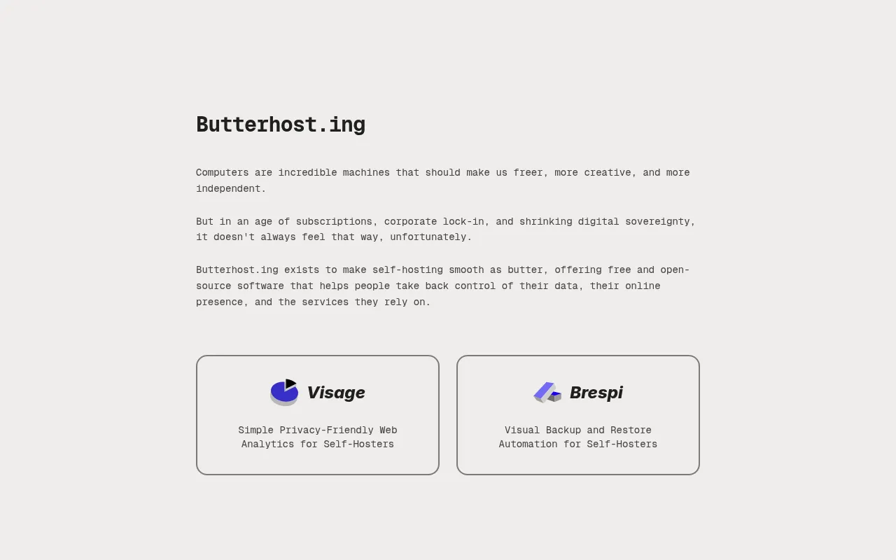 Butterhost.ing screenshot