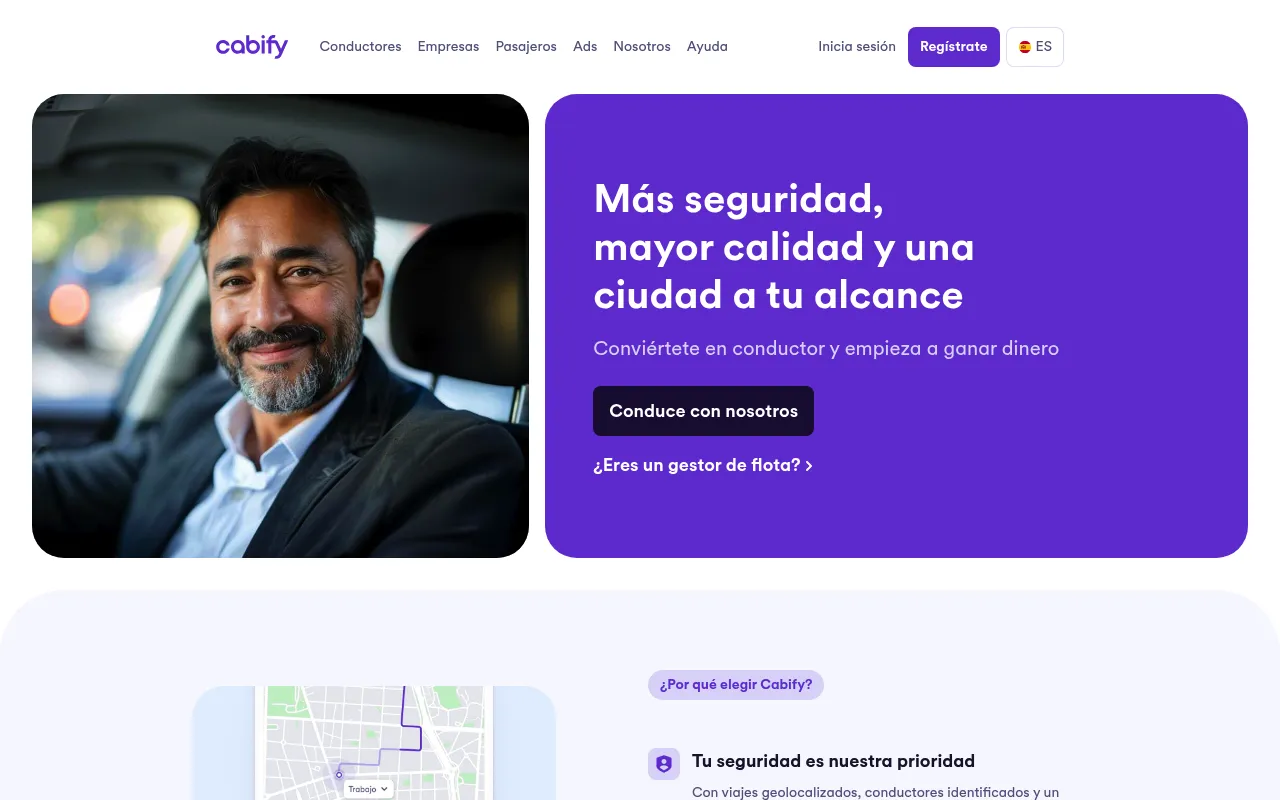 Cabify screenshot