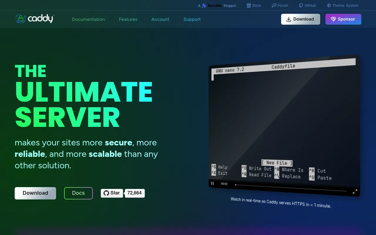 Caddy screenshot
