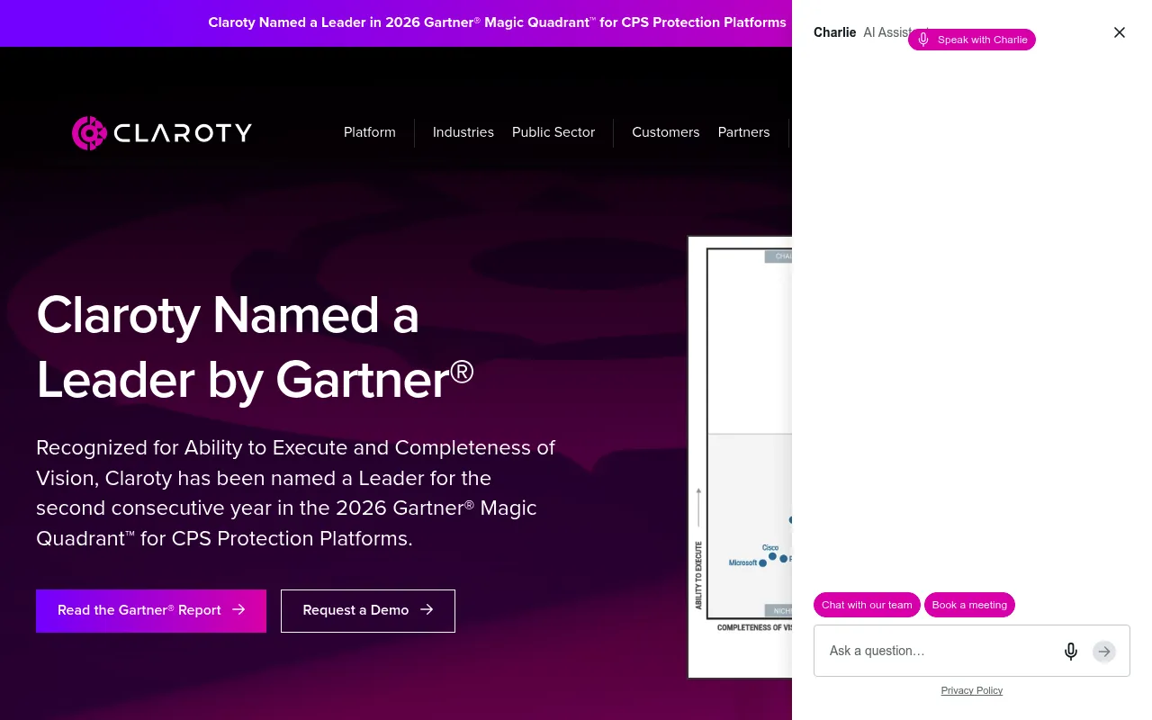 Claroty screenshot