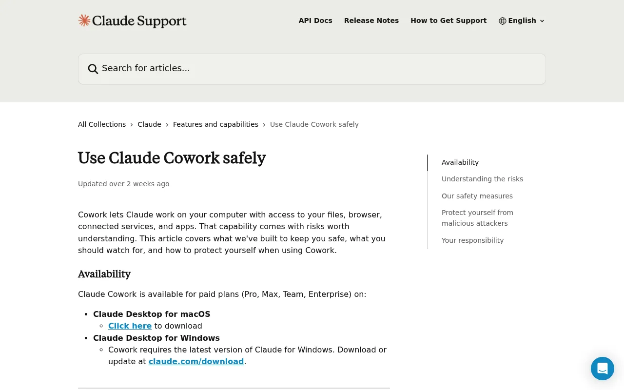 Claude Cowork screenshot