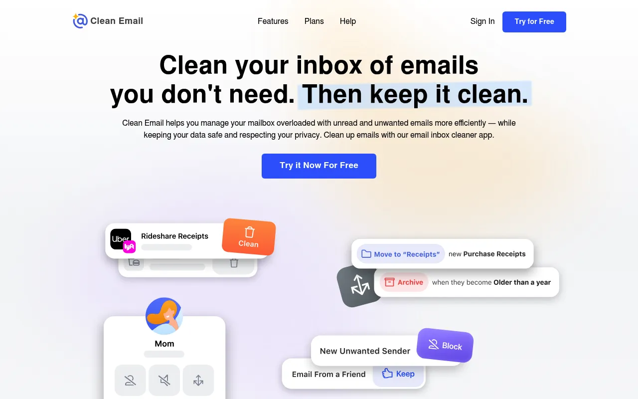 Clean Email screenshot