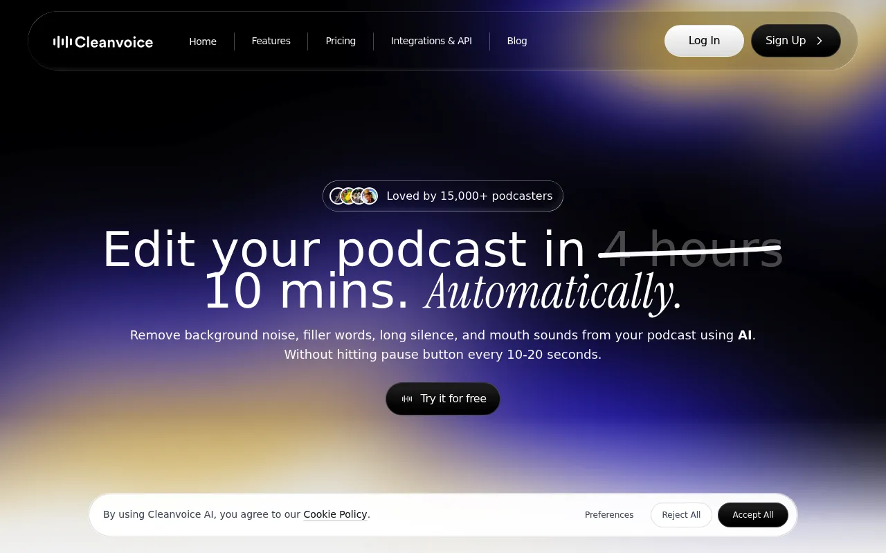 Cleanvoice AI screenshot