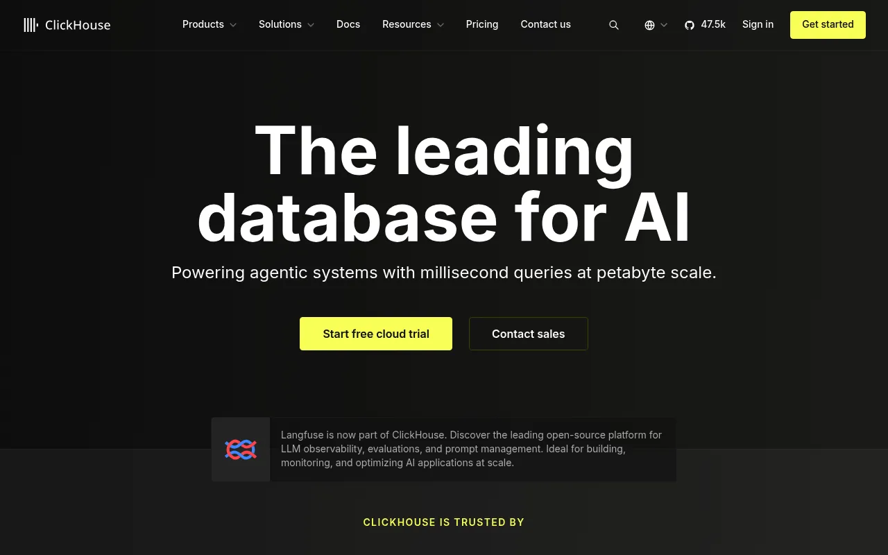 ClickHouse screenshot